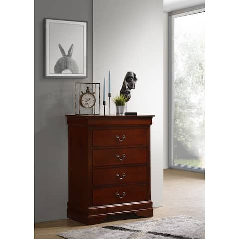 LYKE Home Anabelle Cherry 4 Drawer Chest