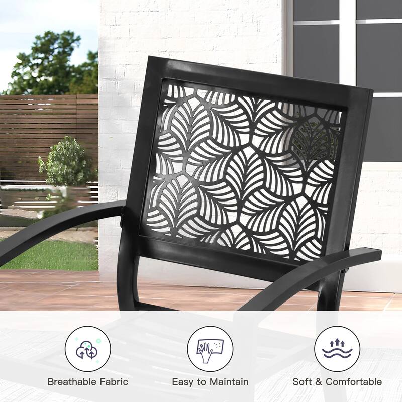 Outdoor 3-Piece Bistro Set, Foldable Patio Dining Sets, Rust-Resistant, Lightweight, Easy to Clean, for Balcony, Garden, Pool