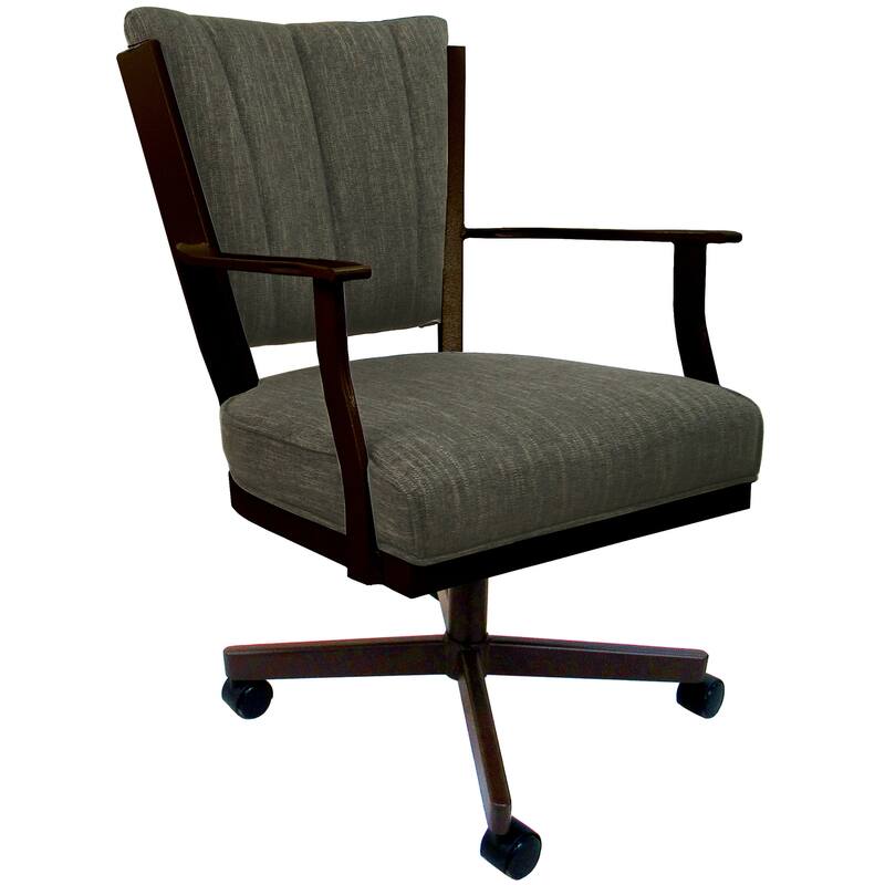 Montana Swivel Metal Dining Caster Chair on Reading Base - Sanora Brown - Brown