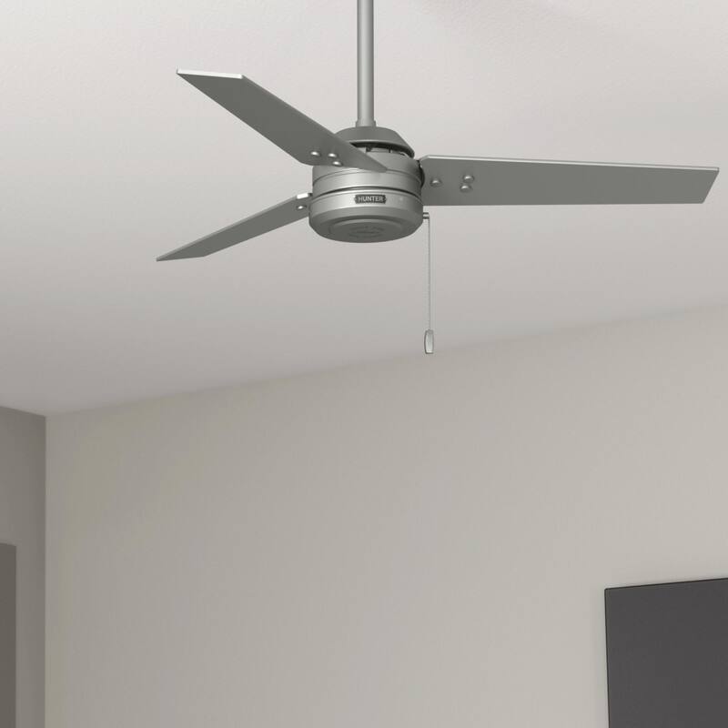 Hunter Cassius Outdoor 44 inch Ceiling Fan 50262 - Matte Silver