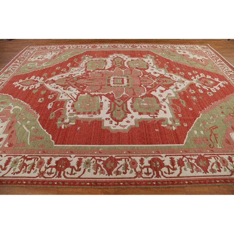 Traditional Heriz Serapi Turkish Oriental Area Rug Wool Hand-knotted - 9'9" x 13'0"