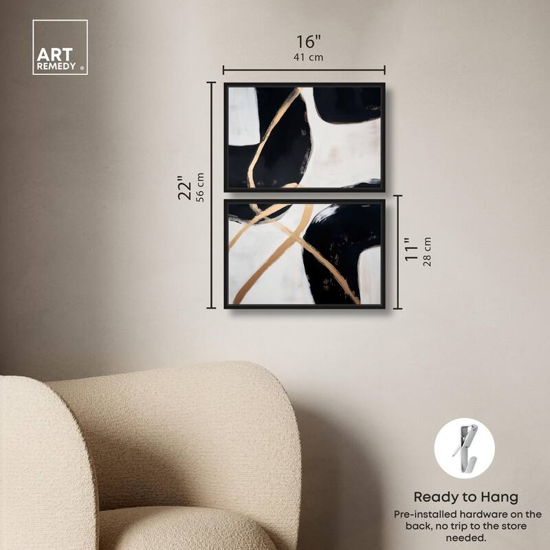 Rhythm of Contrast Canvas Set of 2 by Art Remedy