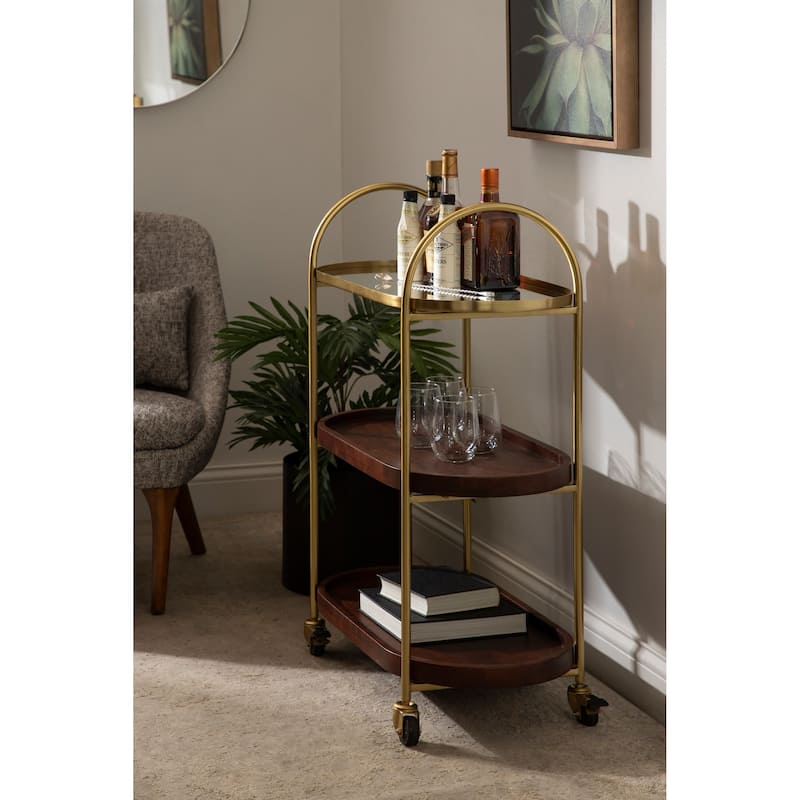 Kate and Laurel Maxfield Bar Cart - 26x13x36