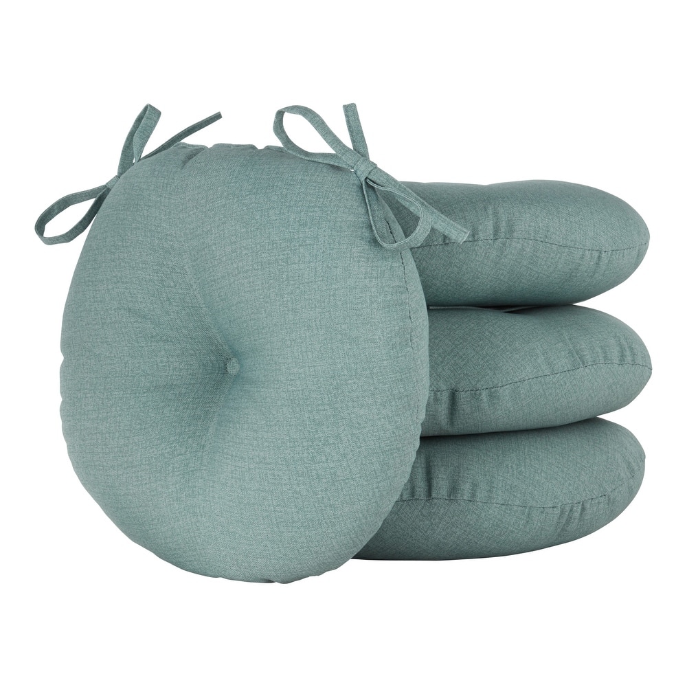 Outdoor15-inch Round Bistro Chair Cushion (Set of 4)