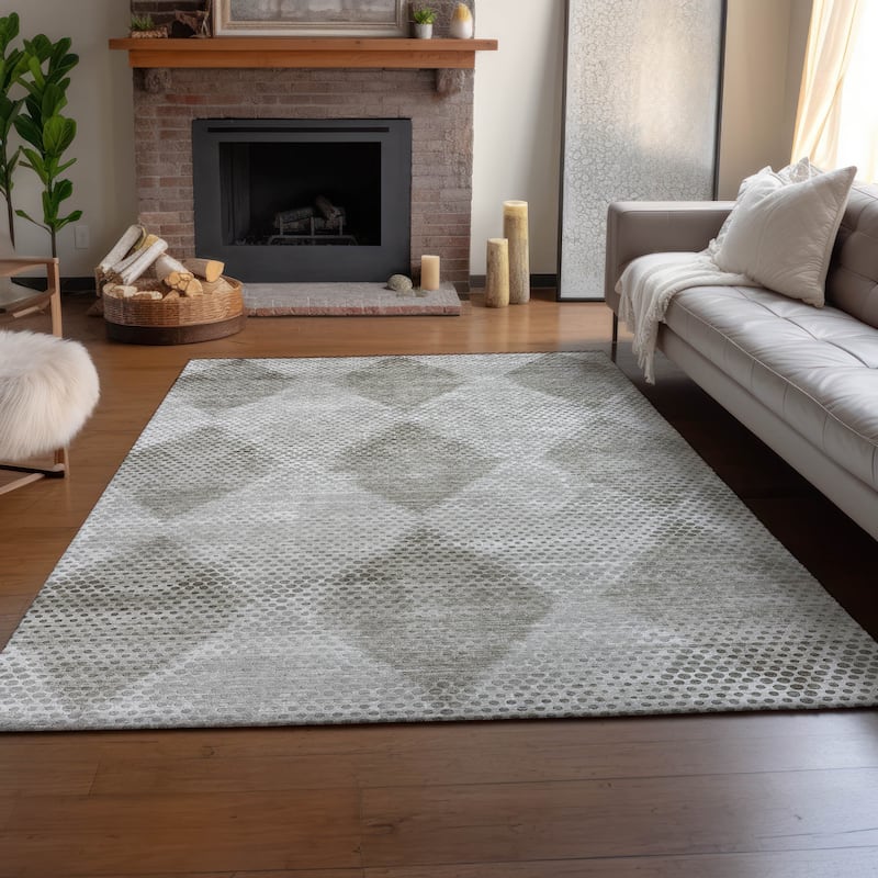 Premium Washable Super Soft Modern Diamonds Mayfield Rug