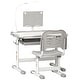 preview thumbnail 1 of 8, Kids Desk and Chair Set, School Study Desk with USB Light, Storage Drawer for Writing, Activities, Arts, or Crafts - Gray Gray