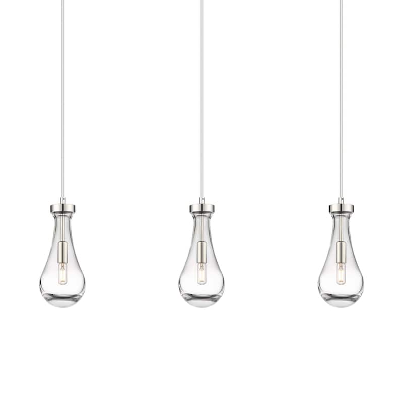 Innovations Lighting 123-451-1P-12-37 Owego Pendant Owego 3 Light 37" - Polished Nickel / Clear