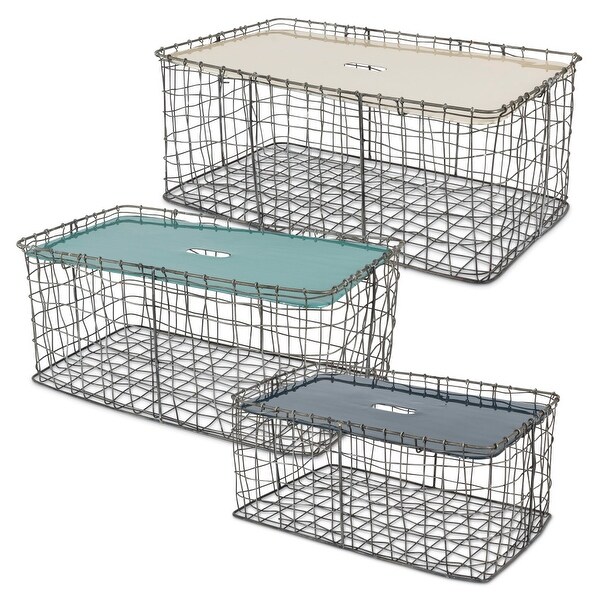 Home Decor Baskets Decorative Chicken Wire Nesting Storage Baskets