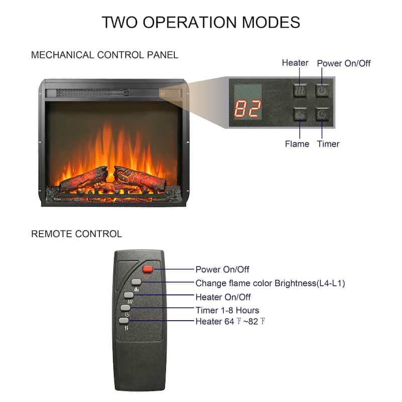 23 Inch Electric Fireplace Insert