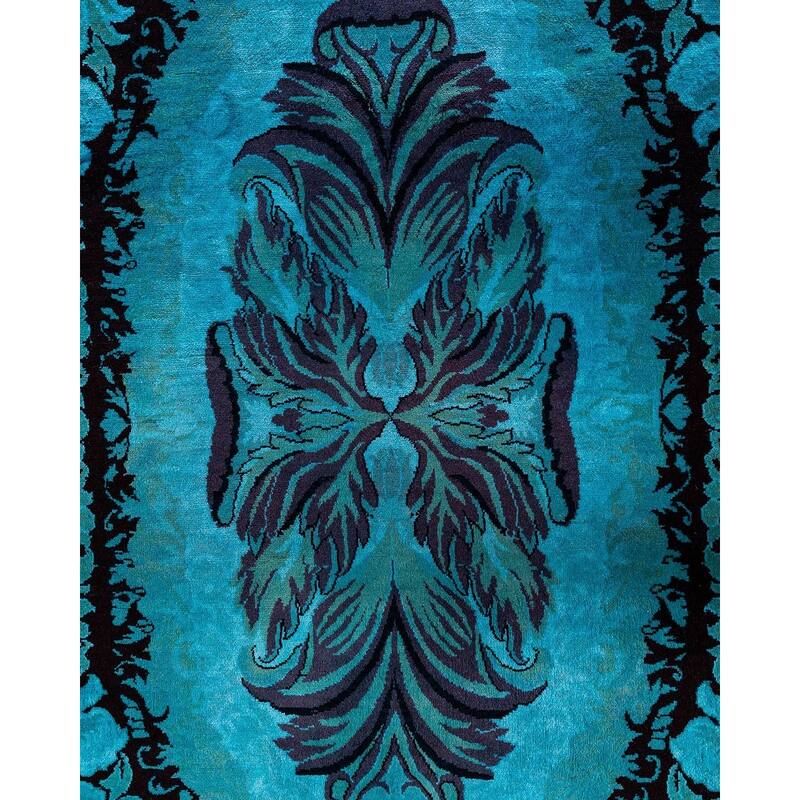 Fine Vibrance One-of-a-Kind Handmade Area Rug - Blue, 10' 0" x 13' 10" - 10' 0" x 13' 10"