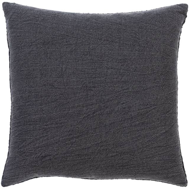 Whitley Faded Waffle Weave Cotton Throw Pillow