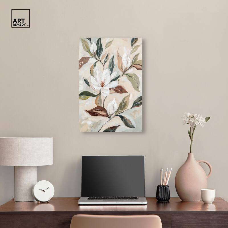 Soft Magnolia I Canvas by Art Remedy, Gallery Wrapped