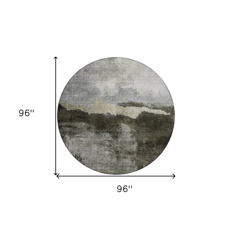 HomeRoots Abstract Transitional Rectangle Outdoor Rug