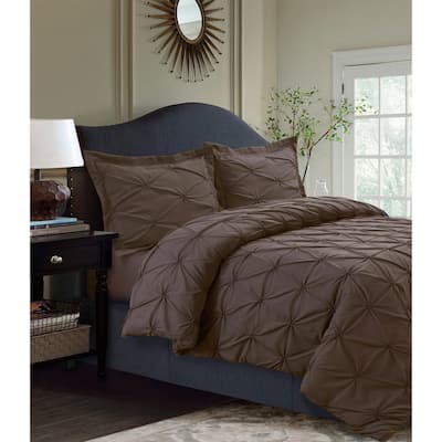 Sydney Oversized 3-piece Pintuck Duvet Cover Set