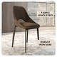 preview thumbnail 32 of 83, Amalfi Mid-Century Modern Upholstered Dining Chair - Open Back Side Chair with Metal Legs for Kitchen, Dining Room & Living Room