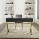 preview thumbnail 2 of 28, Silver Orchid Lerch Two-Drawer Campaign Desk