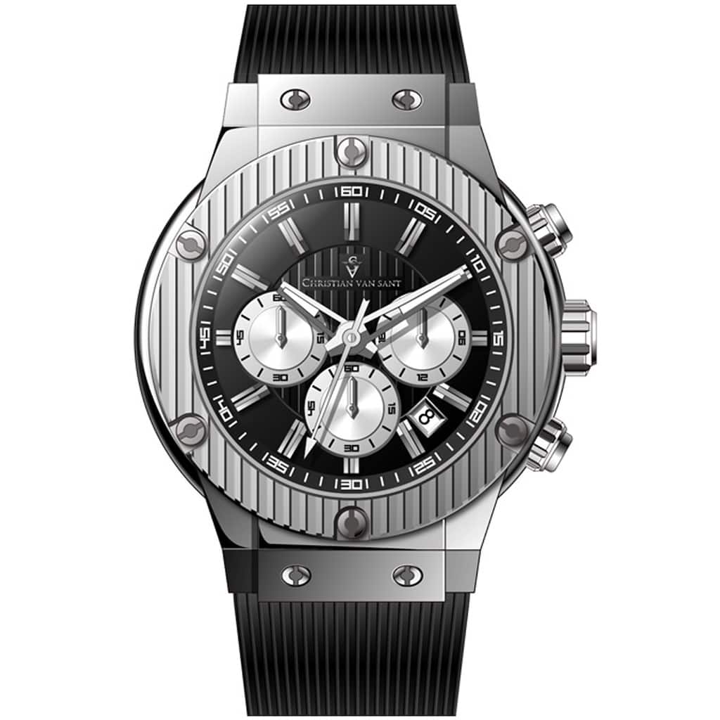 Christian Van Sant Men's Monarchy Black Dial Watch - CV8141 - 6 (36)