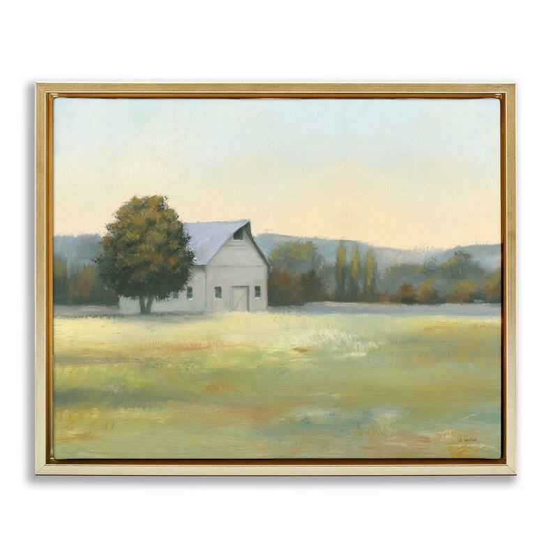 Stupell Rural Countryside Cottage Framed Floater Canvas Wall Art Design by James Wiens