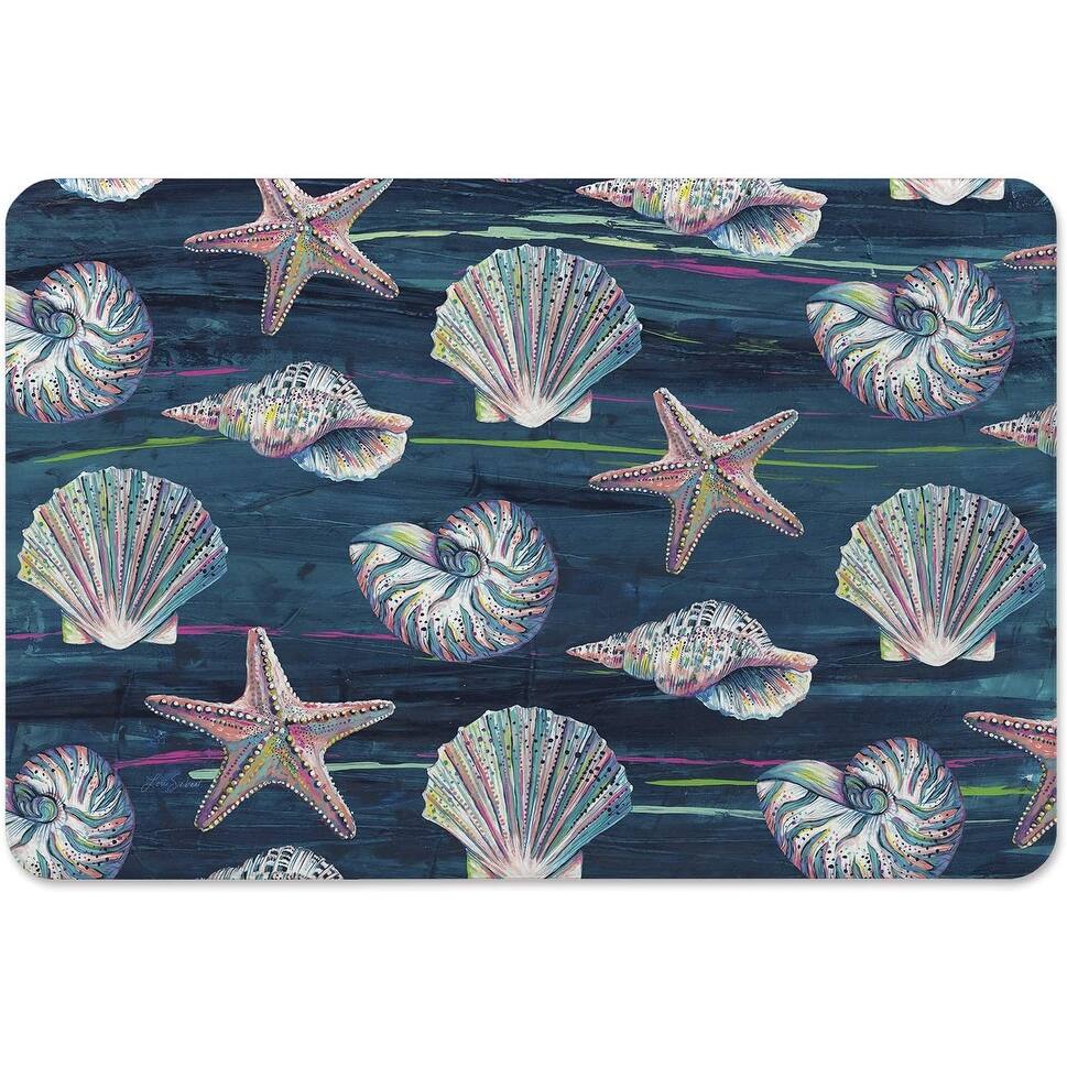 CounterArt Jewels of The Sea Memory Foam Comfort Floor Mat - 30 inch by 20 inch - 30x20x.318