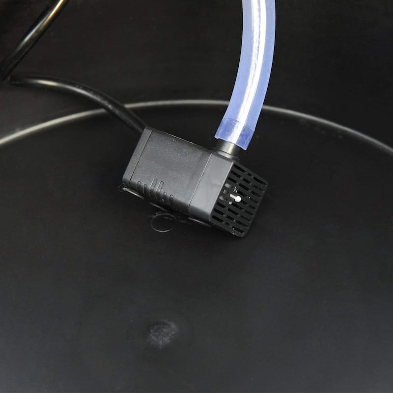 Outsunny Accent Two-Tier Rustic Wooden Barrel Fountain