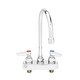preview thumbnail 2 of 0, T and S Brass Deck Mounted Workboard Faucet with 4" Centers, 6" Swivel Chrome