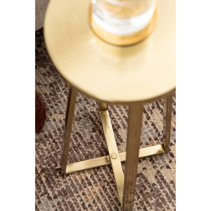 Kate and Laurel Zia Metal Drink Table - 9x9x23