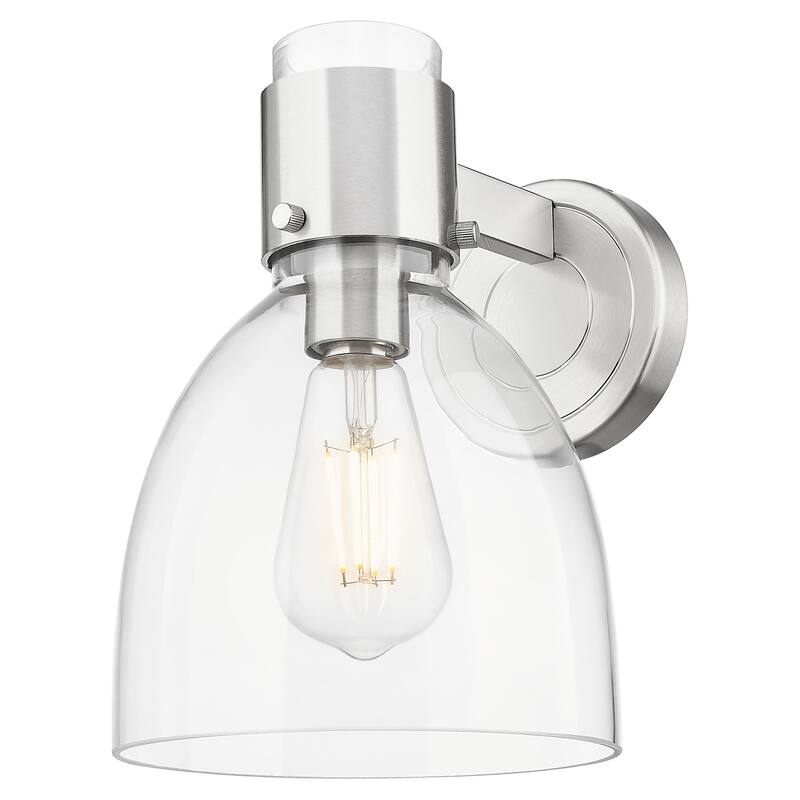 Innovations Lighting 464-1W-G464D-7CL Lawton Bell 9" Tall Bathroom - Satin Nickel