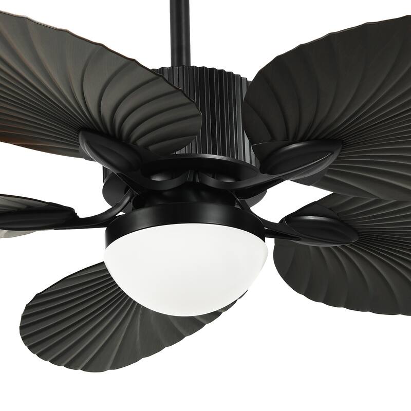 Moasis 52" Palm Leaf Fan Smart Tropical Ceiling Fan with LED Light and Remote