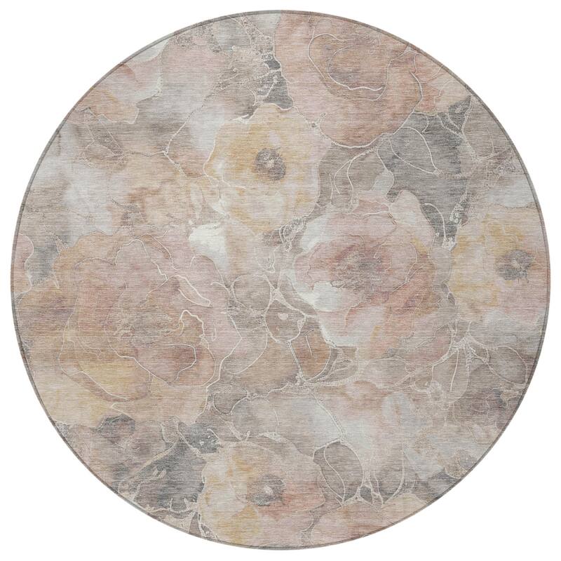 HomeRoots Floral Transitional Rectangle Outdoor Rug
