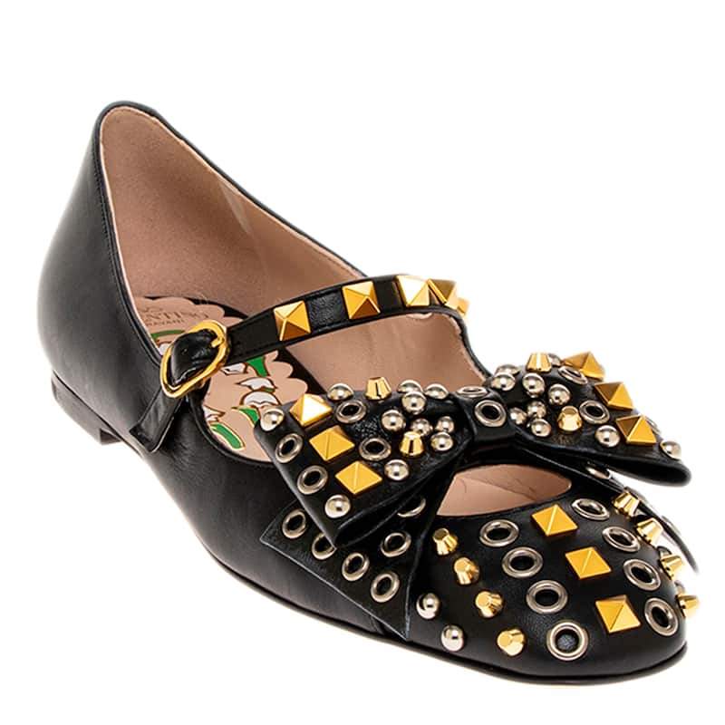 Valentino Mary Jane Bowow Ballerina Flats - 40 EU