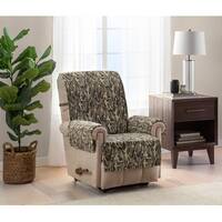 Box Cushion Recliner Slipcover Stonecrest Classic Home Decor, Inc Fabric: Chocolate Faux Leather, Size: 103 H x 25 W x 23 D