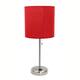 Option Brushed Steel/Red Shade