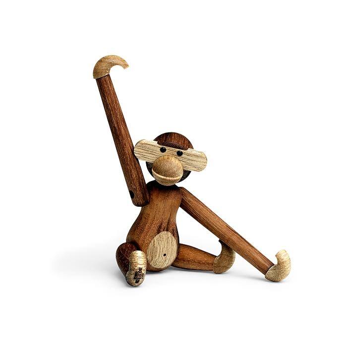 Kay Bojesen Monkey, Teak/Limba, Mini - H: 3.7"