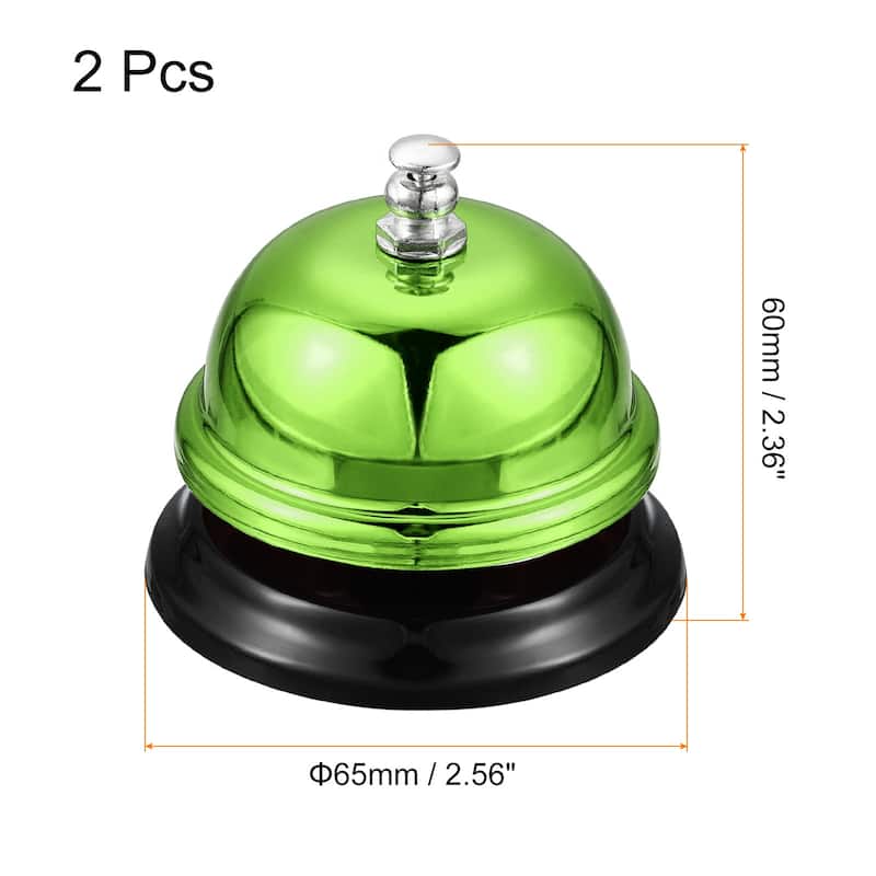 Desk Bell, Dinner Bell for Restaurants, Service Bell - 65mm(2.56") - Green