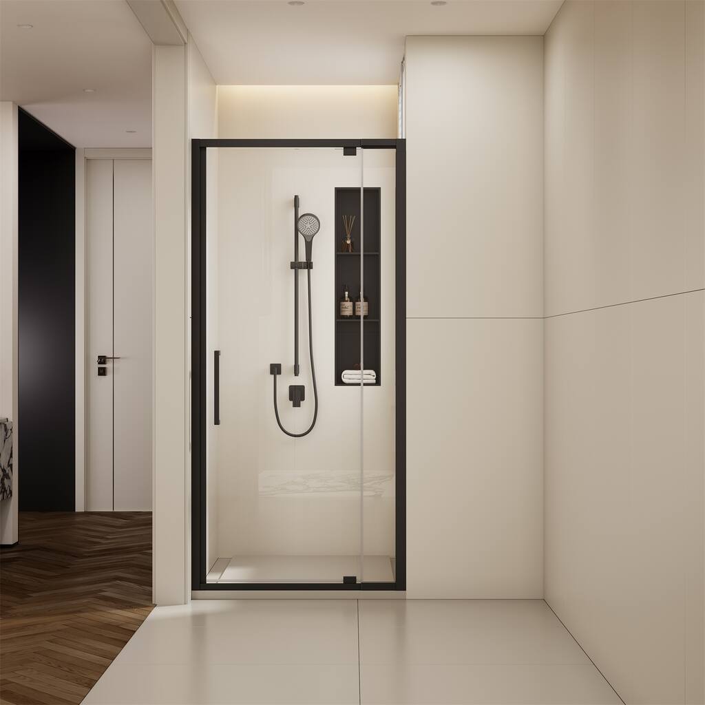 Scalable Adjustable Frame Shower Door with 1/4" Clear SGCC Tempered Glass