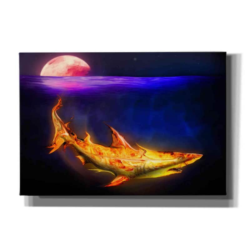 Epic Graffiti 'Mako Shark' by Michael StewArt, Canvas Wall Art - 26x18