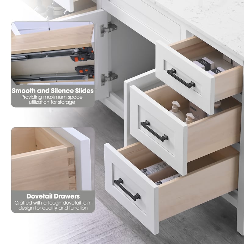 Nephelily 48" 60" 72" Bathoom Vanity Base Only, Easy-to-Install