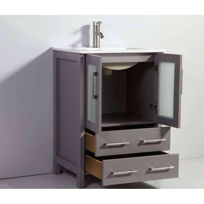 Vanity Art 48 in. Single Sink Bathroom Vanity with Top and Mirror - 48 X 18.1 X 35.8