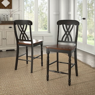 Brunico Two-Tone Counter Height Chairs (Set of 2)