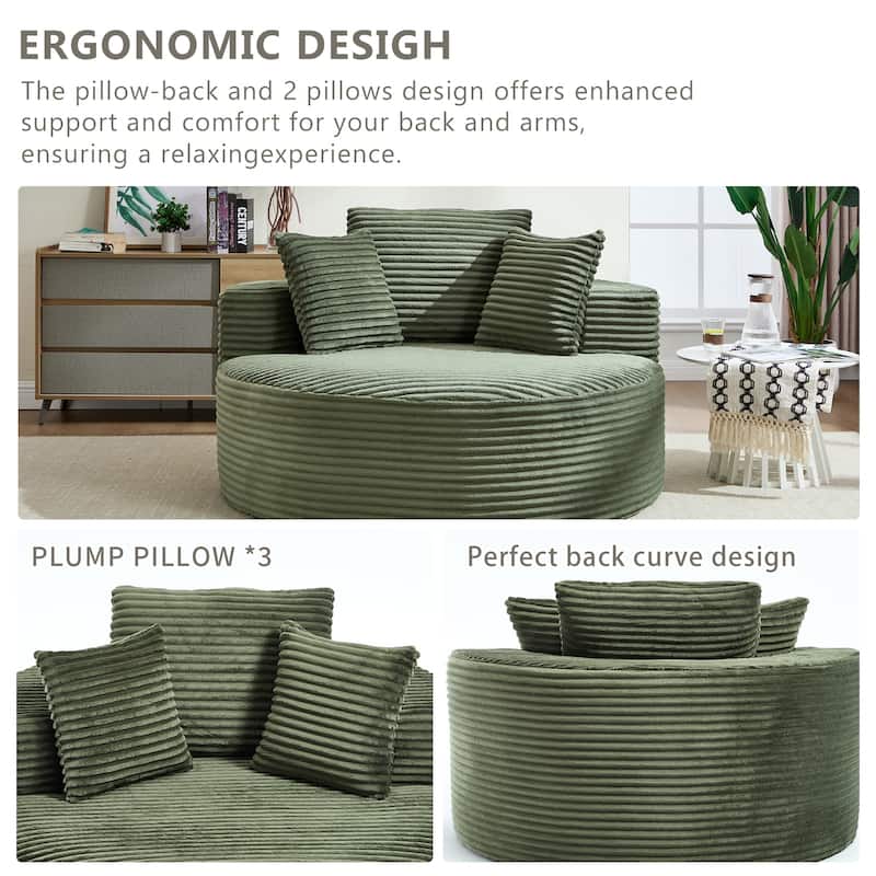 Sectional Modular Daybed Couch, Round Sofa Bed with Memory Foam, Sleeper Sofa with Removable Cushions