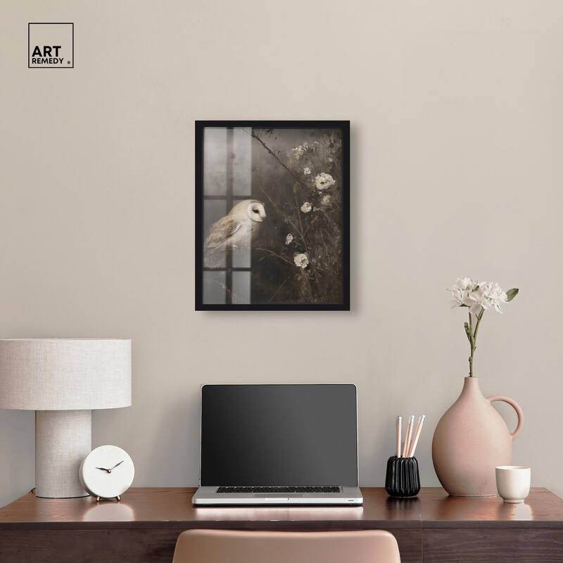 Owl in the Shadows I Shadowbox by Art Remedy