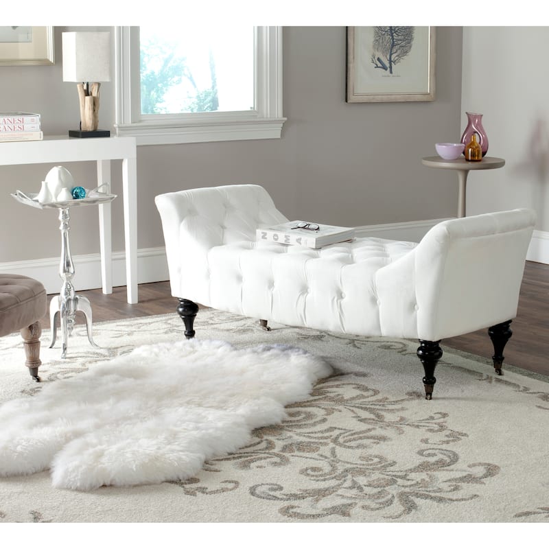 SAFAVIEH Renada White Bench - 57.1" x 23.2" x 24.2" - 57Wx23Dx24H - White