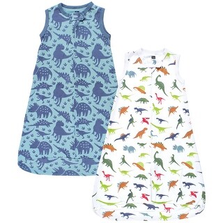 Hudson Baby Infant Boy Interlock Cotton Sleeveless Sleeping Bag, Dinosaurs