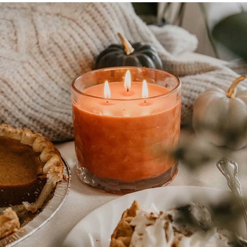Root Pumpkin Spice Scented 3-Wick Signature Honeycomb Jar
