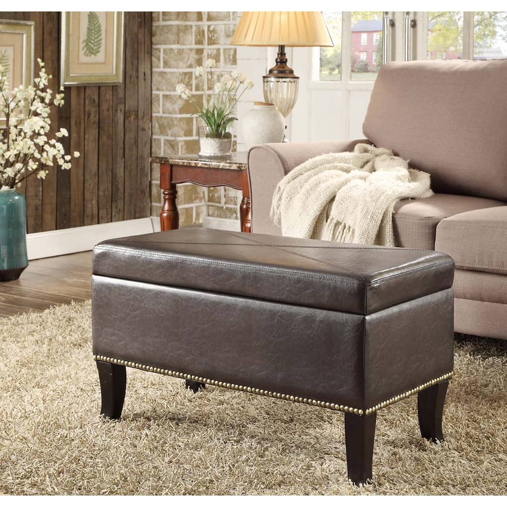 Convenience Concepts Designs4Comfort Winslow Storage Ottoman Bench