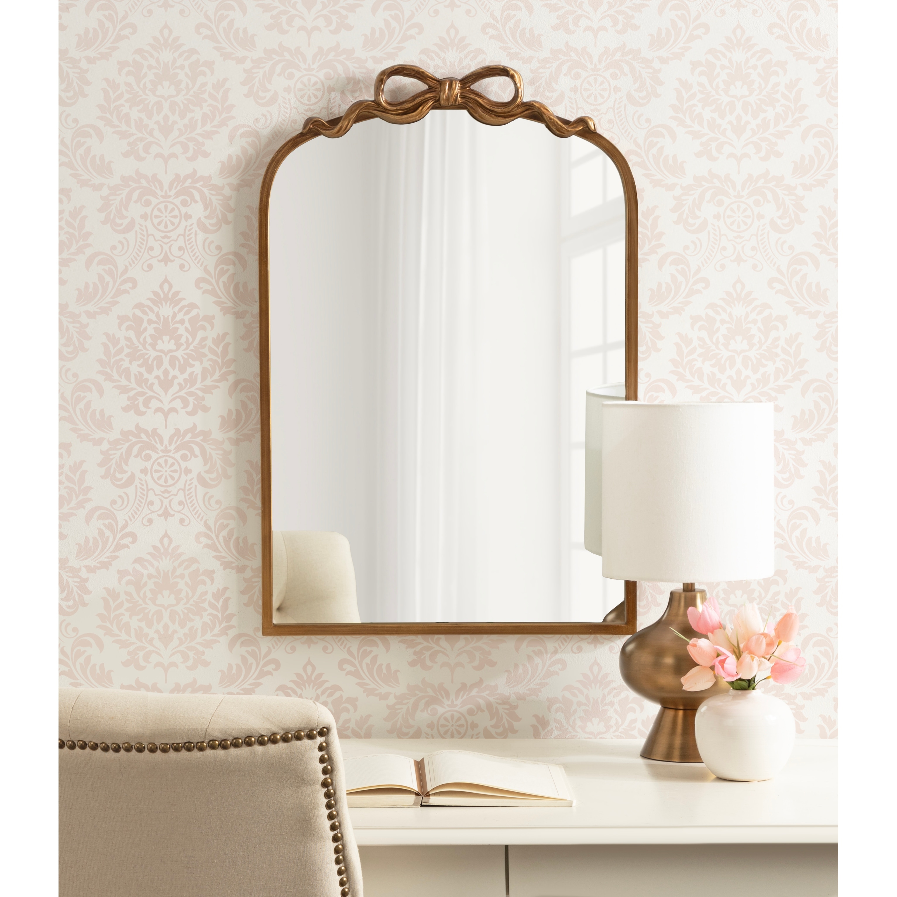 Kate and Laurel Arendahl Ribbon Arched Mirror
