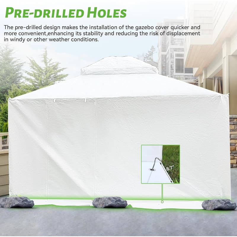12'x14' Gazebo Cover for Hardtop Gazebos, White - 12×14 FT