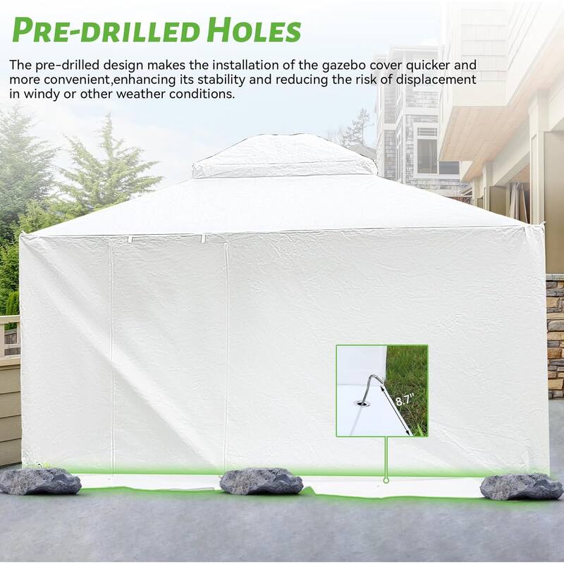 GDFStudio - Elias 12'x14' All-Season Enclosed Winter Gazebo Cover with Mesh Ventilation and Secure Panels - 12x14 FT