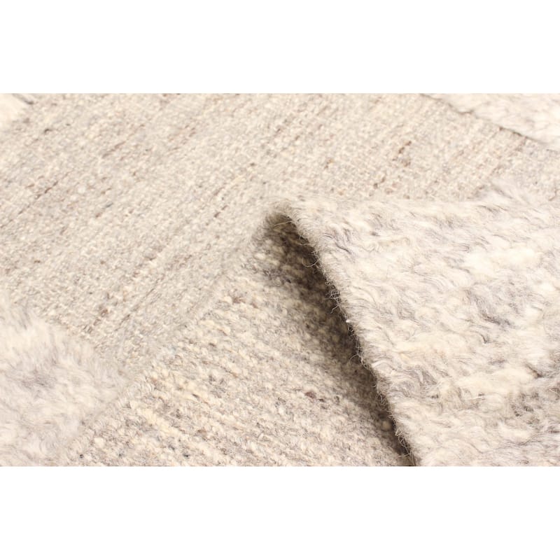 ECARPETGALLERY Hand-knotted Tangier Light Grey Wool Rug - 5'1 x 8'0