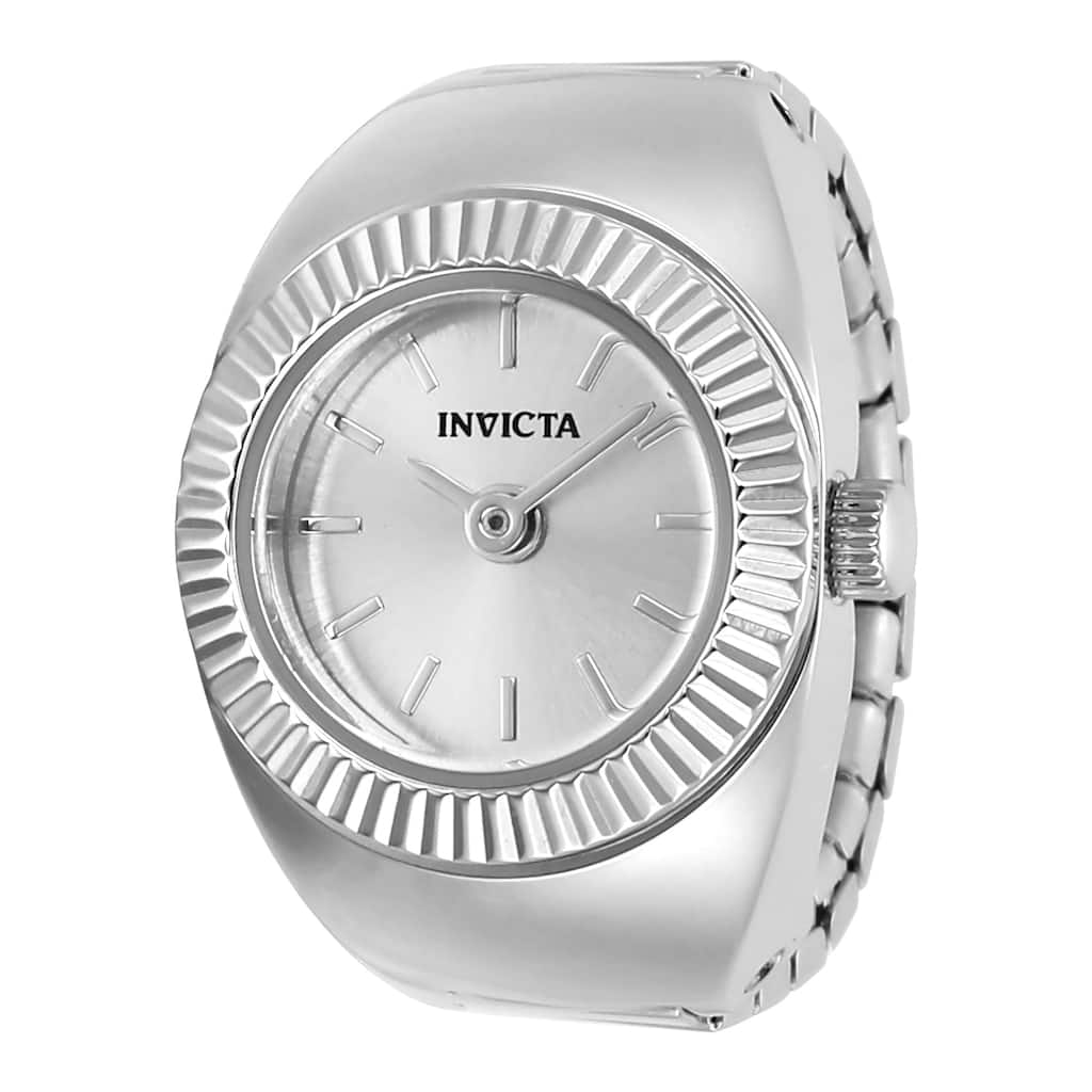 Invicta Women's 48946 Mini Ring Watch Quartz 2 Hand Silver Dial Watch